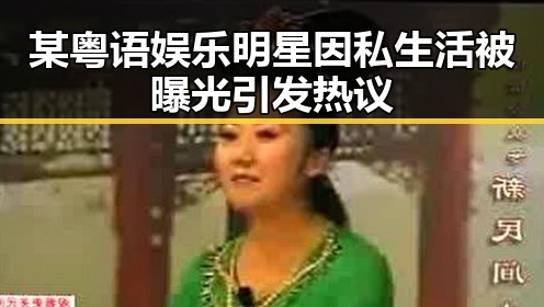 某粤语娱乐明星因私生活被曝光引发热议