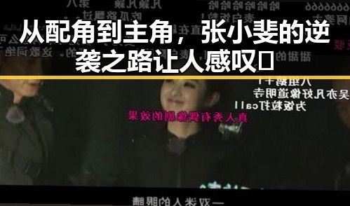 从配角到主角，张小斐的逆袭之路让人感叹🤔